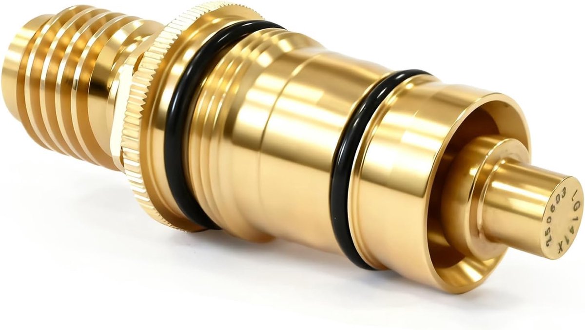 1/2 inch thermostaatpatroon (thermo-element) – compatibel met Grohtherm 1000/3000 / Automatic 2000 douche- en badmengkraanen; met messing schuifregelaar voor verhoogde duurzaamheid