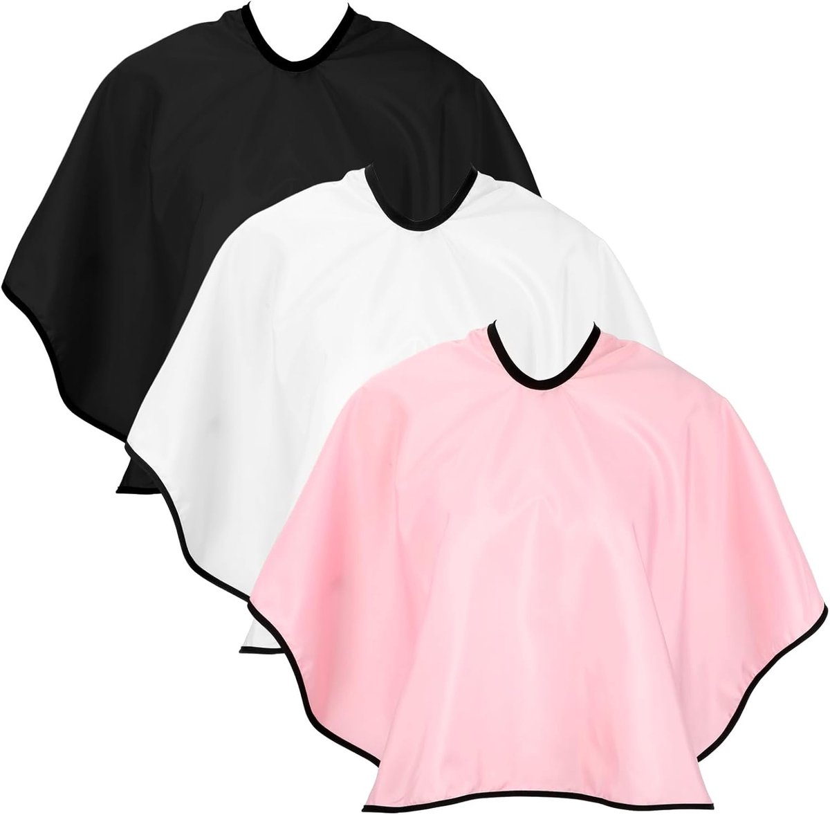 3 stuks make-up capes, haar knippen Cape korte kapper cape chemische en waterdichte schoonheidssalon Shorty Smock, styling shampoo cape voor kapper kunstenaar klanten haarverf kam uit styling,