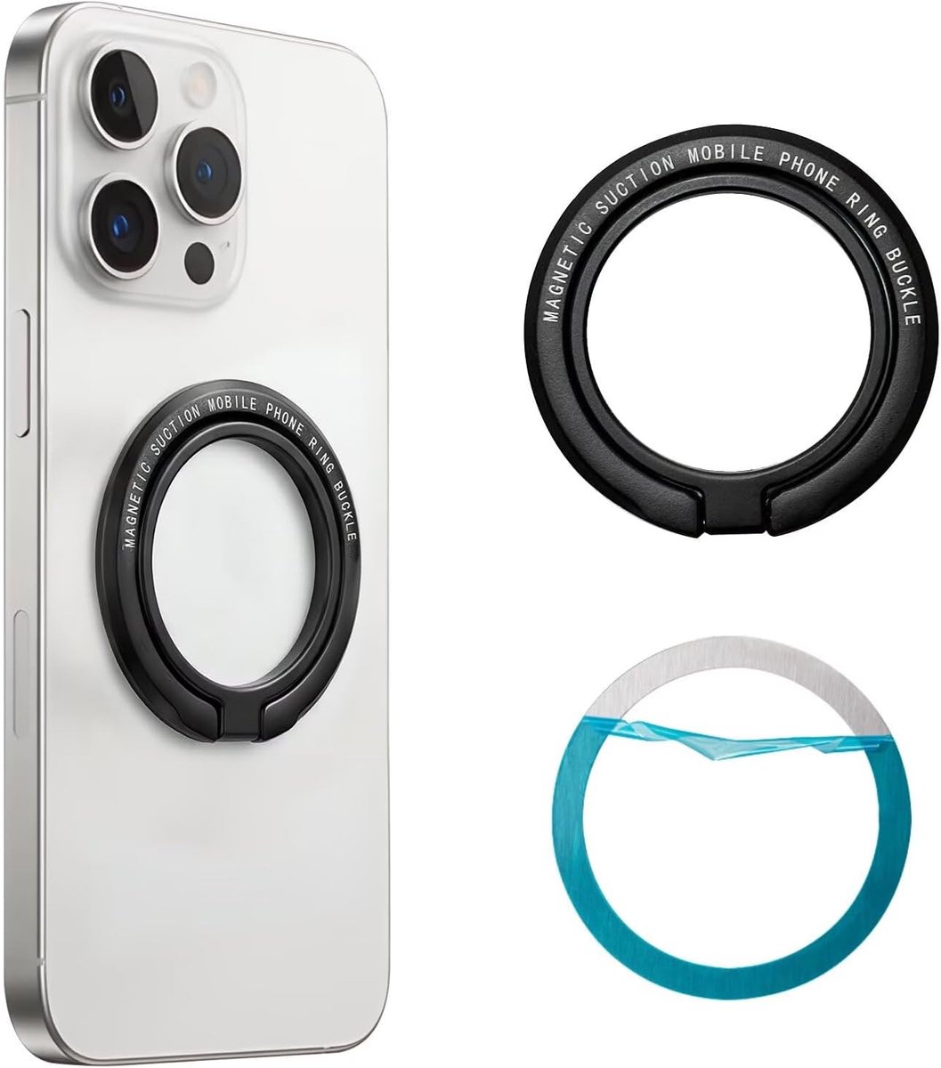 Telefoonringhouder magnetisch - 360° rotatie - vingerhouder voor iPhone 17/16/15/14 Pro Max Plus - SnelShoppen
