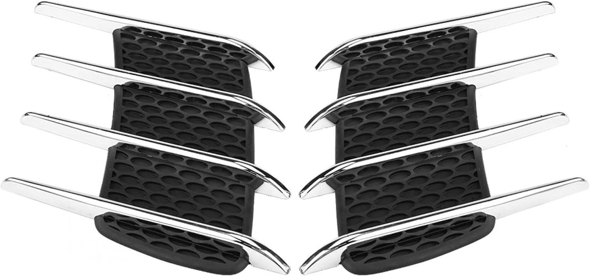 luchtstroomafdekking, paar auto-exterieurkap Zijluchtinlaatstroomopening Shark Gills-uitlaat Decoratieve bekledingssticker