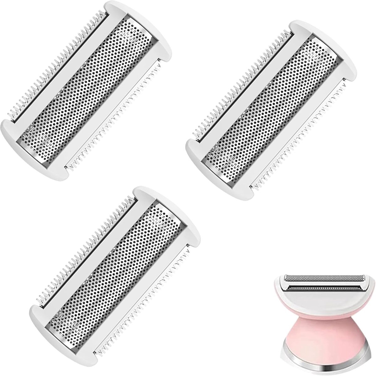 SnelShoppen - Dames Scheermes Vervangende Scheerkop 1 Blad RVS Voor Elektrische Ladyshaver Nat en Droog Nieuwe Scheermessen BRL140 BRL146 (3 Stuks)