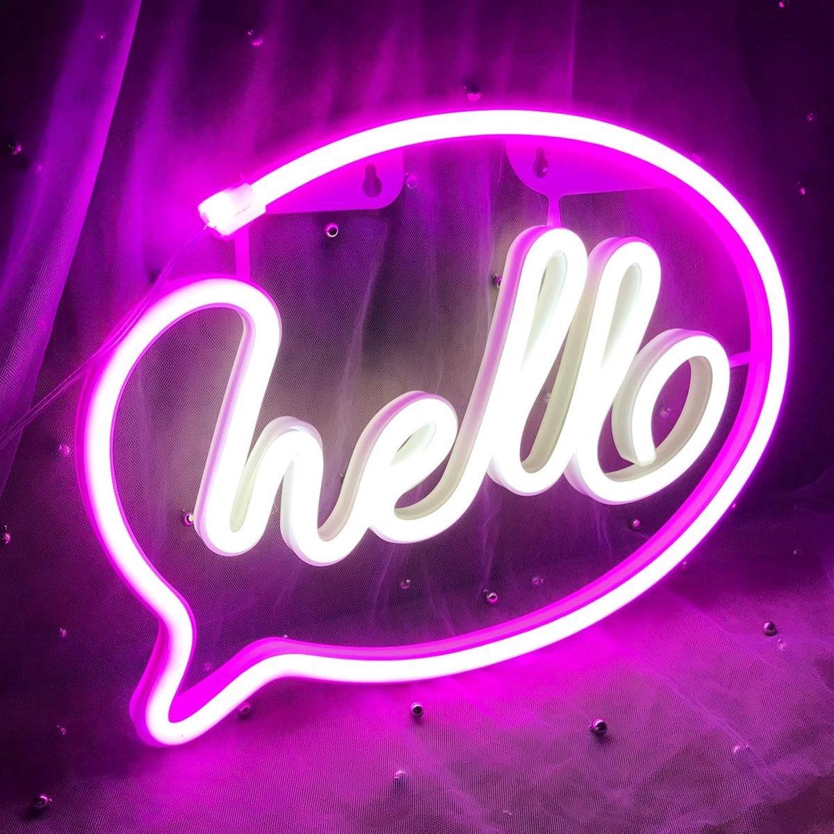 roze+wit neon licht logo USB of neon batterij muurdecoratie LED neon licht logo Energiebesparende nachtlicht Stabiele kerstfeest bruiloft kinderkamer