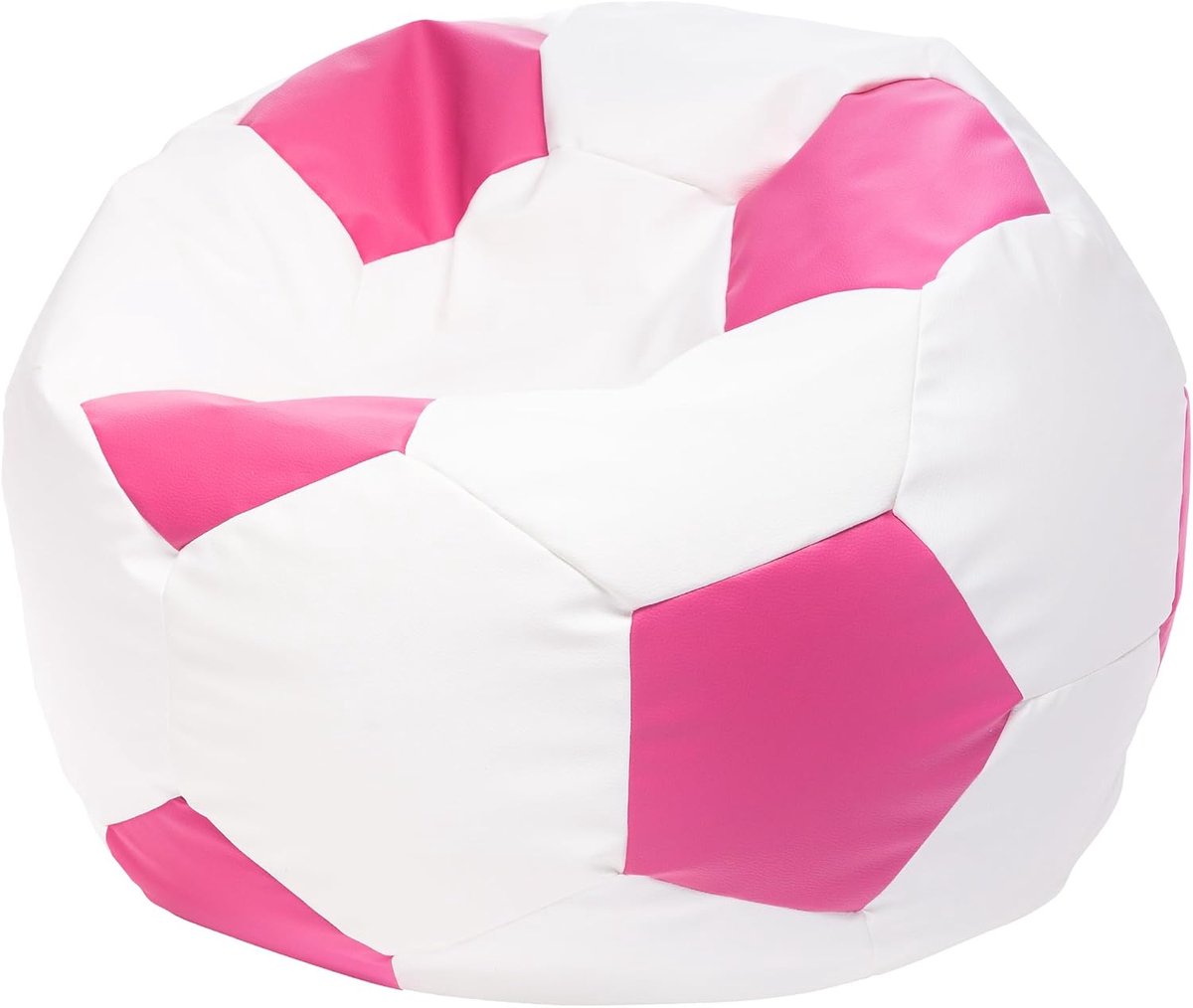 SnelShoppen - Ecopuf Voetbal Zitzak M - Speel Kussen Duurzaam Materiaal - Ideaal voor Voetbalfans en Kinderen - Game Stoel - Fluwelen Ottoman - 65x45