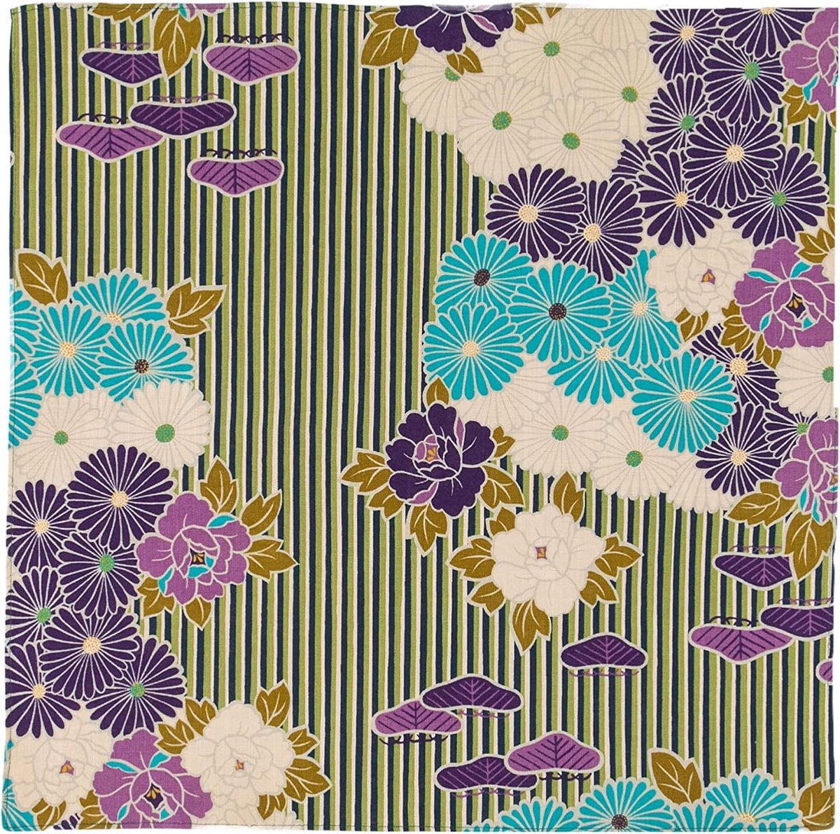 Furoshiki Inpakdoek 50 cm (retro bloem paars) Japanse traditionele stof herbruikbare katoenen verpakking duurzaam