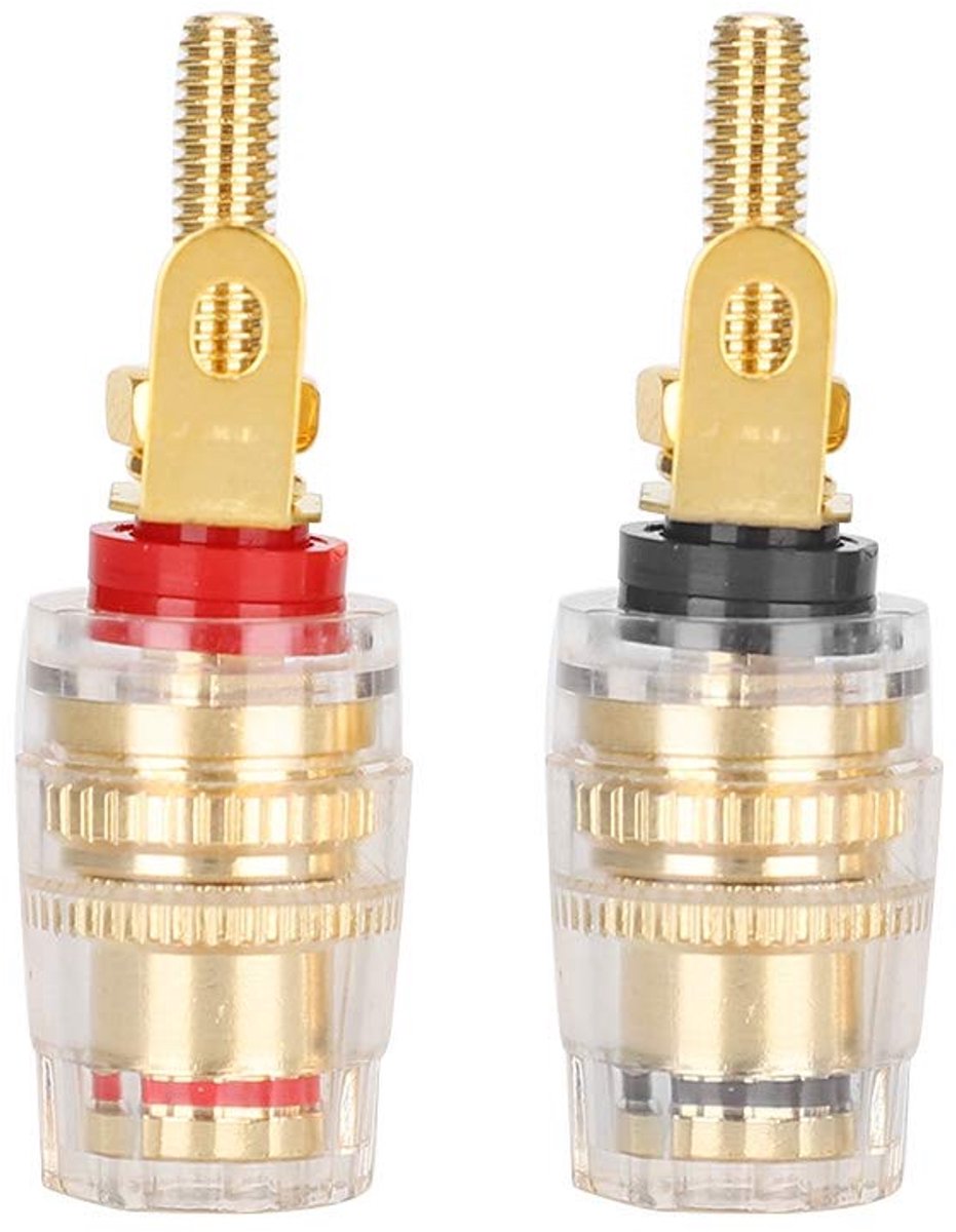 Vergulde Terminal Connector Luidsprekerconnector Audio-stekker voor luidsprekerkabel Luidsprekeradapter Audio-connector