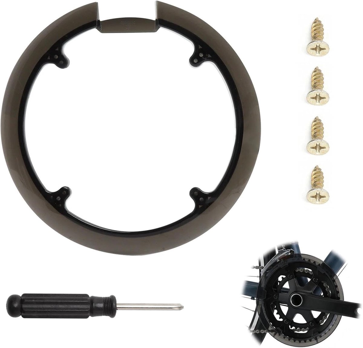 fiets kettingwiel afdekking 42 44 tanden kettingbeschermring kettingblad bescherming ketting en kettingblad voor mountainbikes en wegzwakke plekken met schroeven en