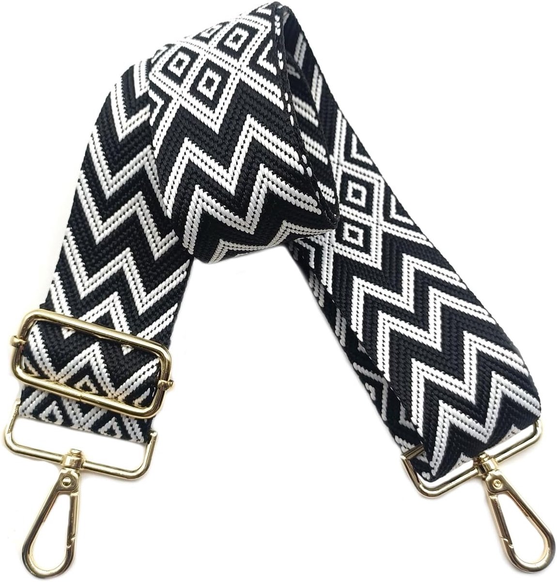 5 cm brede tasriemen, verstelbare schouderriem voor tas, tasriemen om te wisselen, gouden karabijnhaak, schouderriem voor dames, handtassen, crossbody, doe-het-zelf accessoires (meerdere stijl), zwart