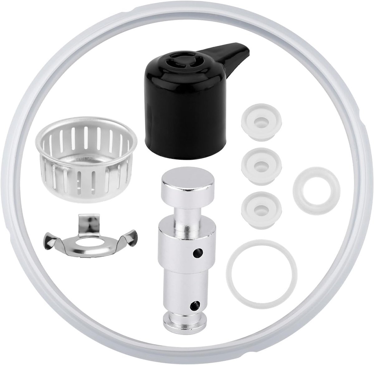 Onderdelenset voor Instant Pot Duo 8-Qt, 23,3cm en 25,5cm Binnen- en Buitendiameter Siliconen Afdichtring voor Snelkookpanaccessoires Keukenbenodigdheden