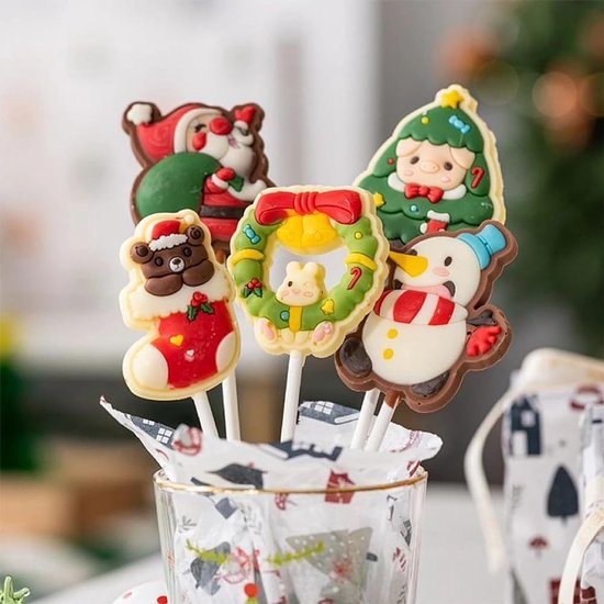 200 stuks witte cake popsticks, 10 cm voedselveilige lollystokjes voor cake pops snoep floss cupcake decoraties bakken & doe-het-zelf desserts — afbeelding 5