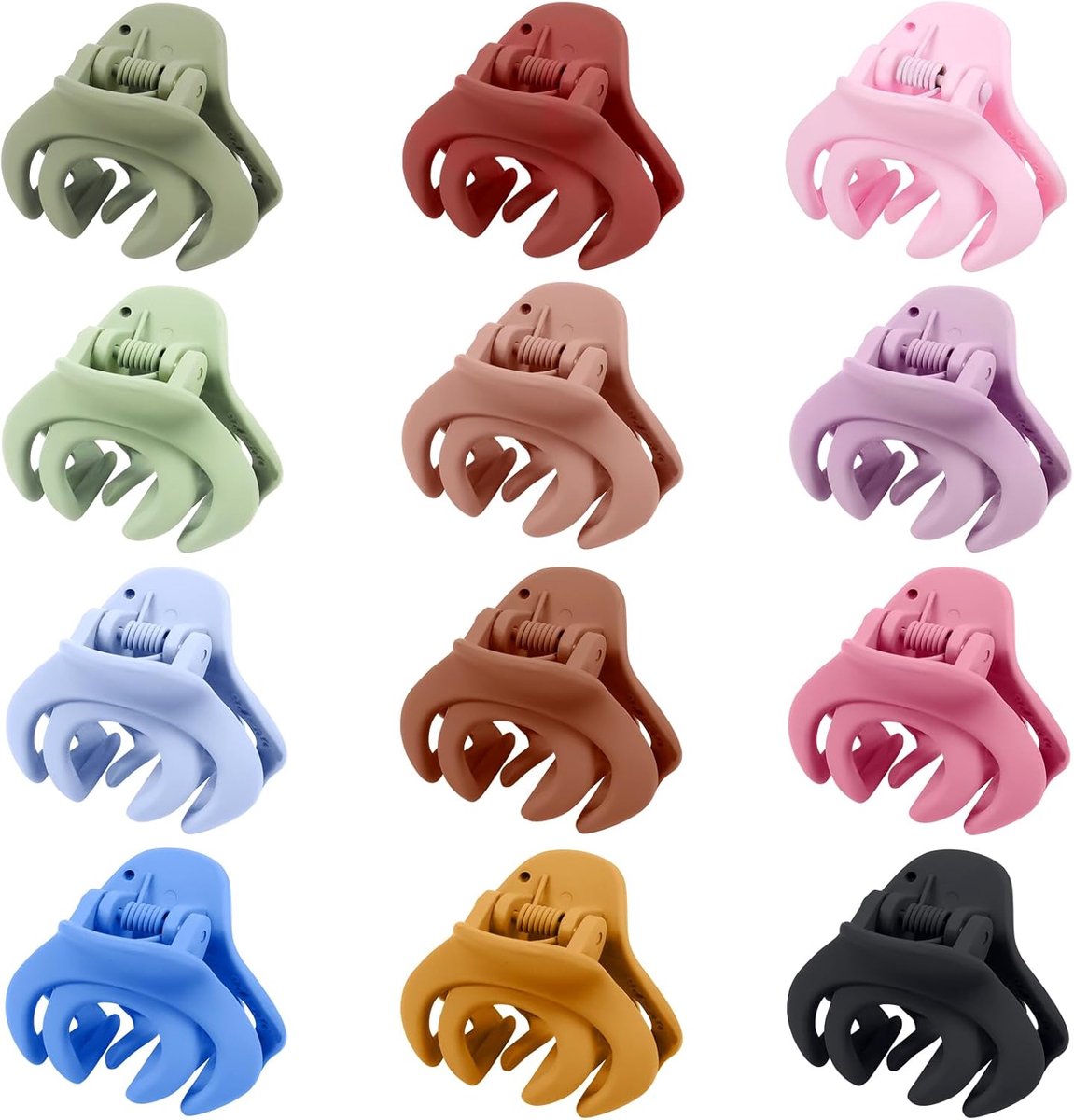 Haarklemmen 12 Stuks - Plastic - Antislip - Kleurrijke Haaraccessoires voor Dames - ShopVlot