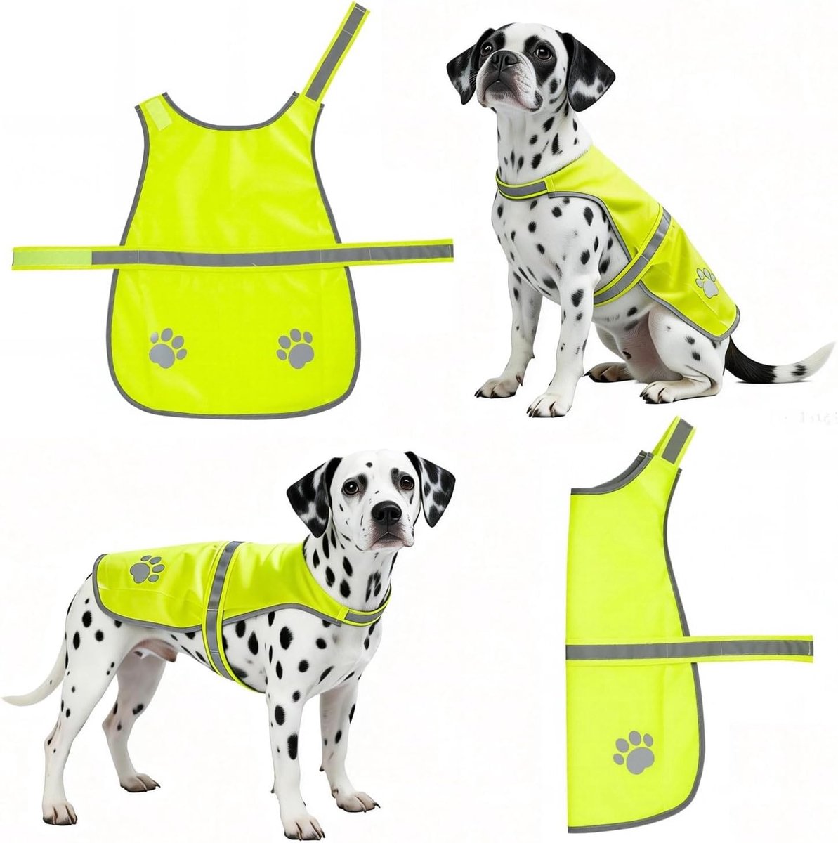 Reflectieve gele veiligheidsvest voor honden - verstelbare banden - hoog zichtbaarheid - ShopVlot