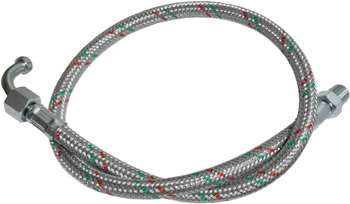 Olielijn Flexi - Olieleiding Vervangingsslang - CV Onderhoud - Dubbele Schroefdraad - 700mm - Messing