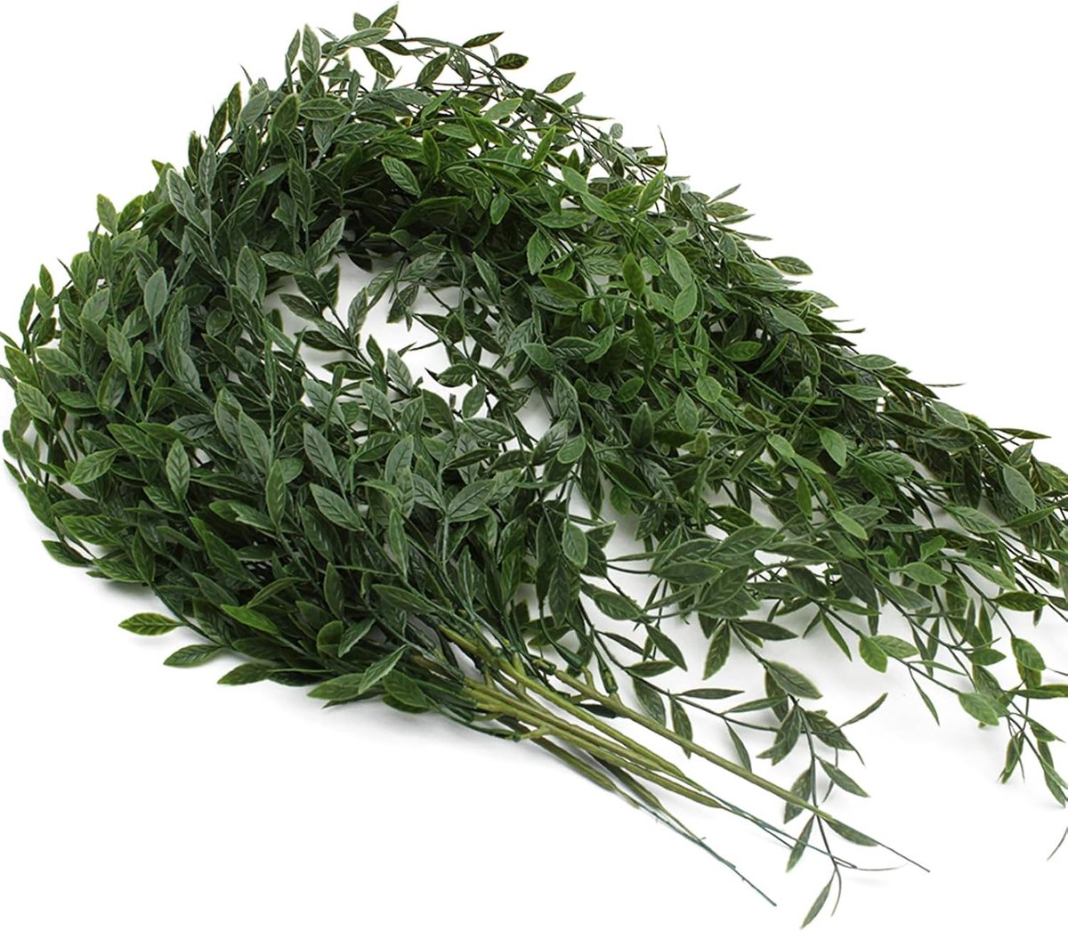 SnelShoppen - 6 Stuks Kunstmatige Klimop Slinger Groen Bladeren Plastic Blad Klimop Plant Nep Hangplant Binnen Buiten Tuin Kantoor Café Wanddecoratie