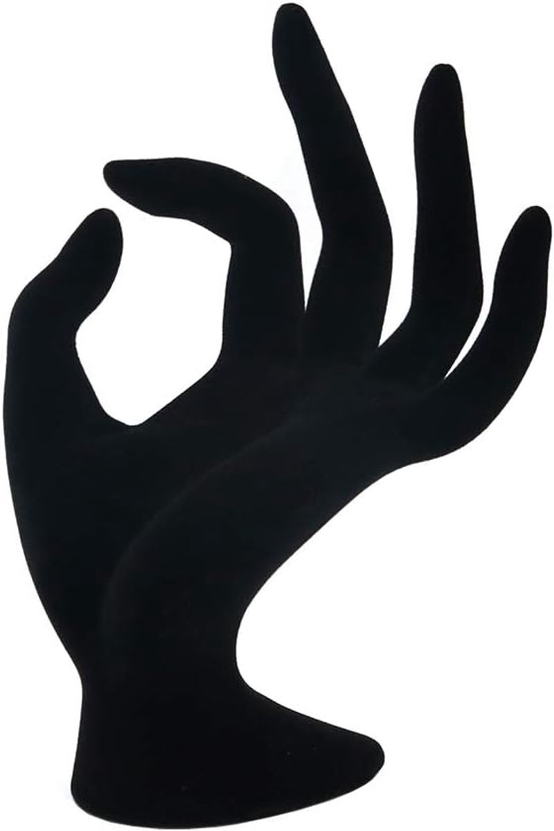 Ring display standaard 17cm - zwarte fluwelen opslag - elegant ontwerp - perfect voor sieraden - ShopVlot