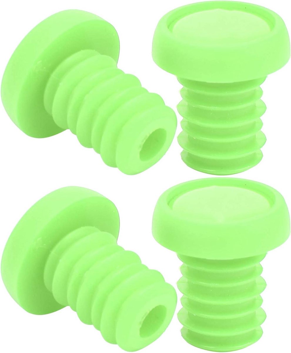 Fietsstanguiteinden Plug - Handvat Pluggen - Fietsen Verbeteren - Slijtvast Polyesterrubber - 4 Stuks - Groen