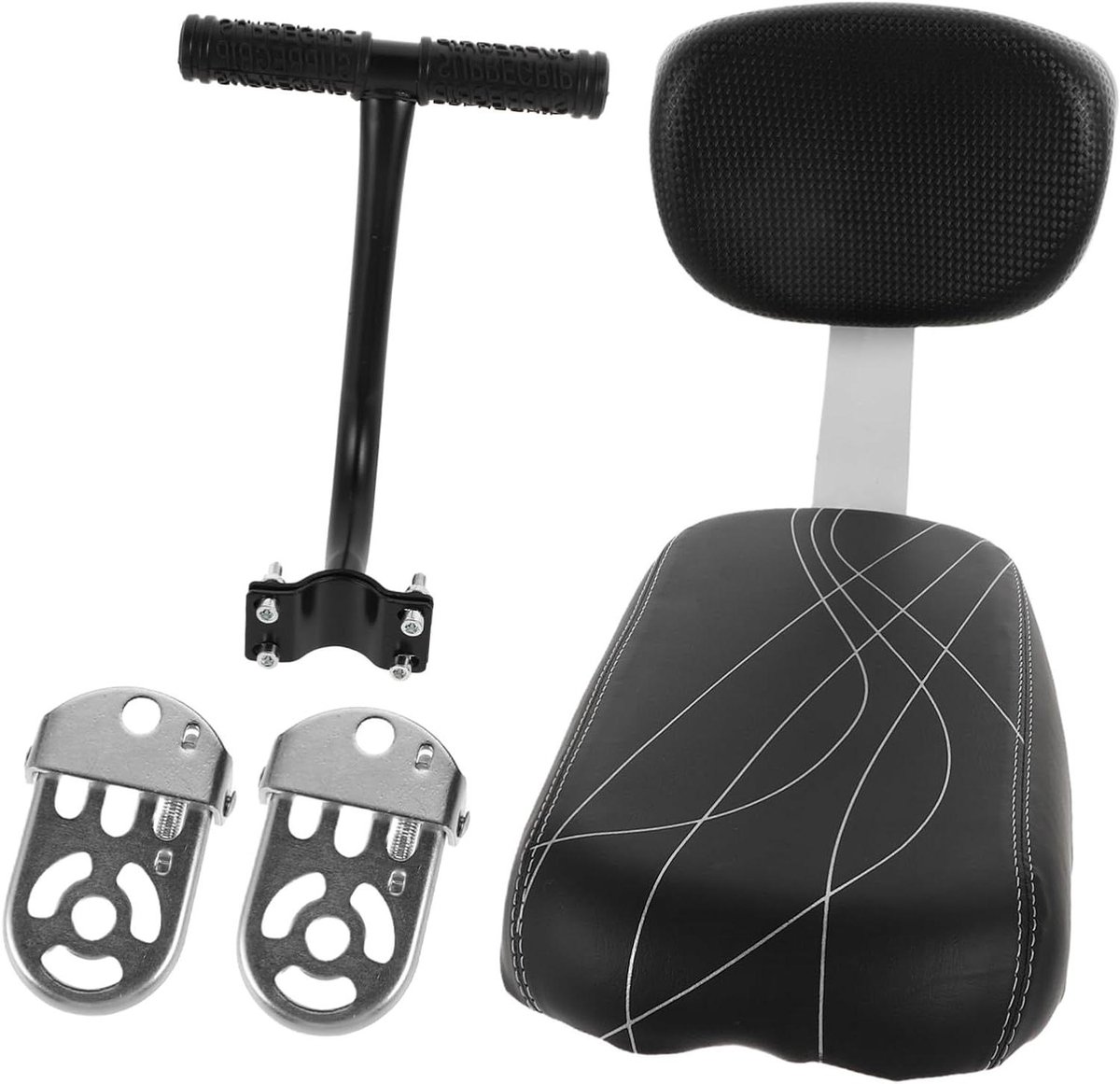 Fietsstoel Kinderen - Fietszitje Achterop - Gezinsfietstochten - Kindveilige Armsteun - 33x25x17.5cm - Zwart