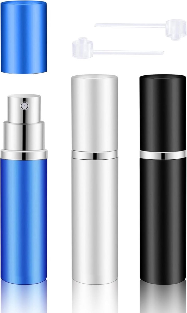 Thijox - Reisparfum verstuiver fles navulbaar, 3 stuks draagbare aftershave reisflessen 5 ml mini verstuiver parfum spray fles voor handtas, zak, vaka