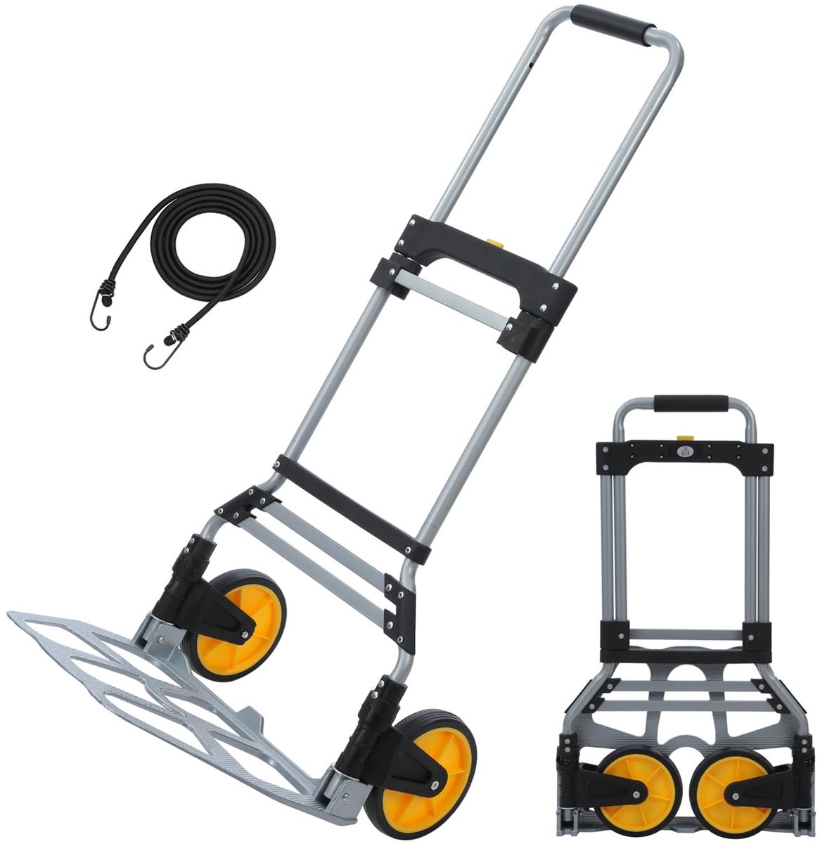 Omgoods - Vouwbare Trolley van Aluminium - Multi-Functionele Handtruck voor Thuis en Garage