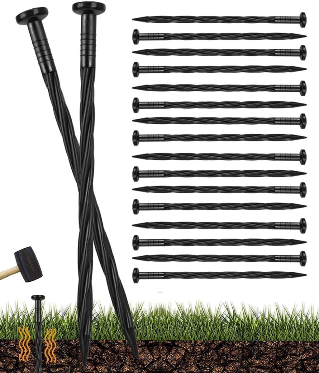 Omgoods - Set van 100 Tuin Peggen 20cm voor Landschapsbevestiging