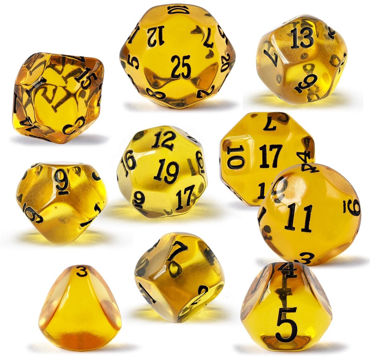 Omgoods - Set van 10 Oneven Genummerde Dobbelstenen voor Rollenspellen