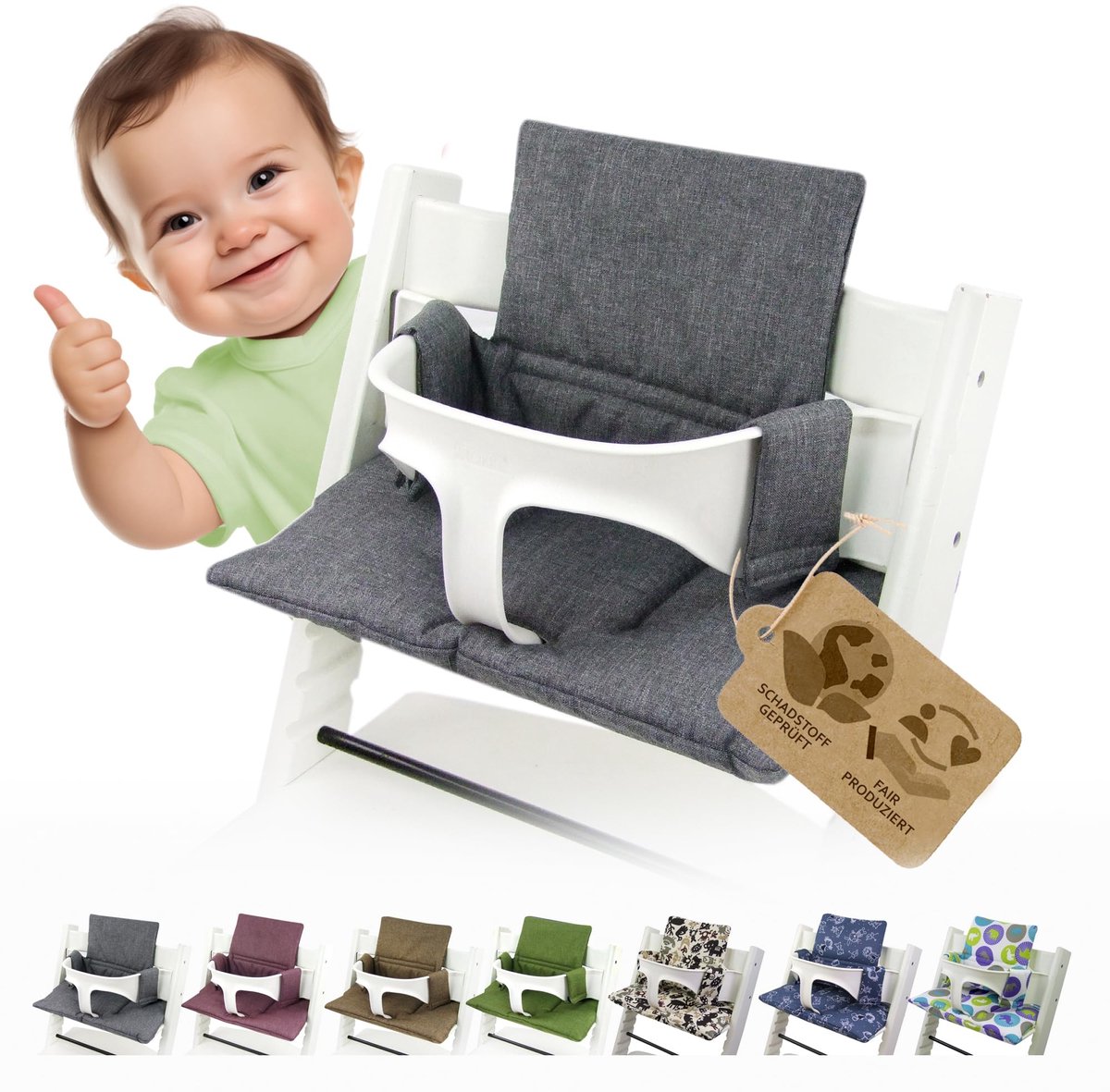 Omgoods - Vervangende Kussen Set voor Stokke Tripp Trapp Hoogstoel