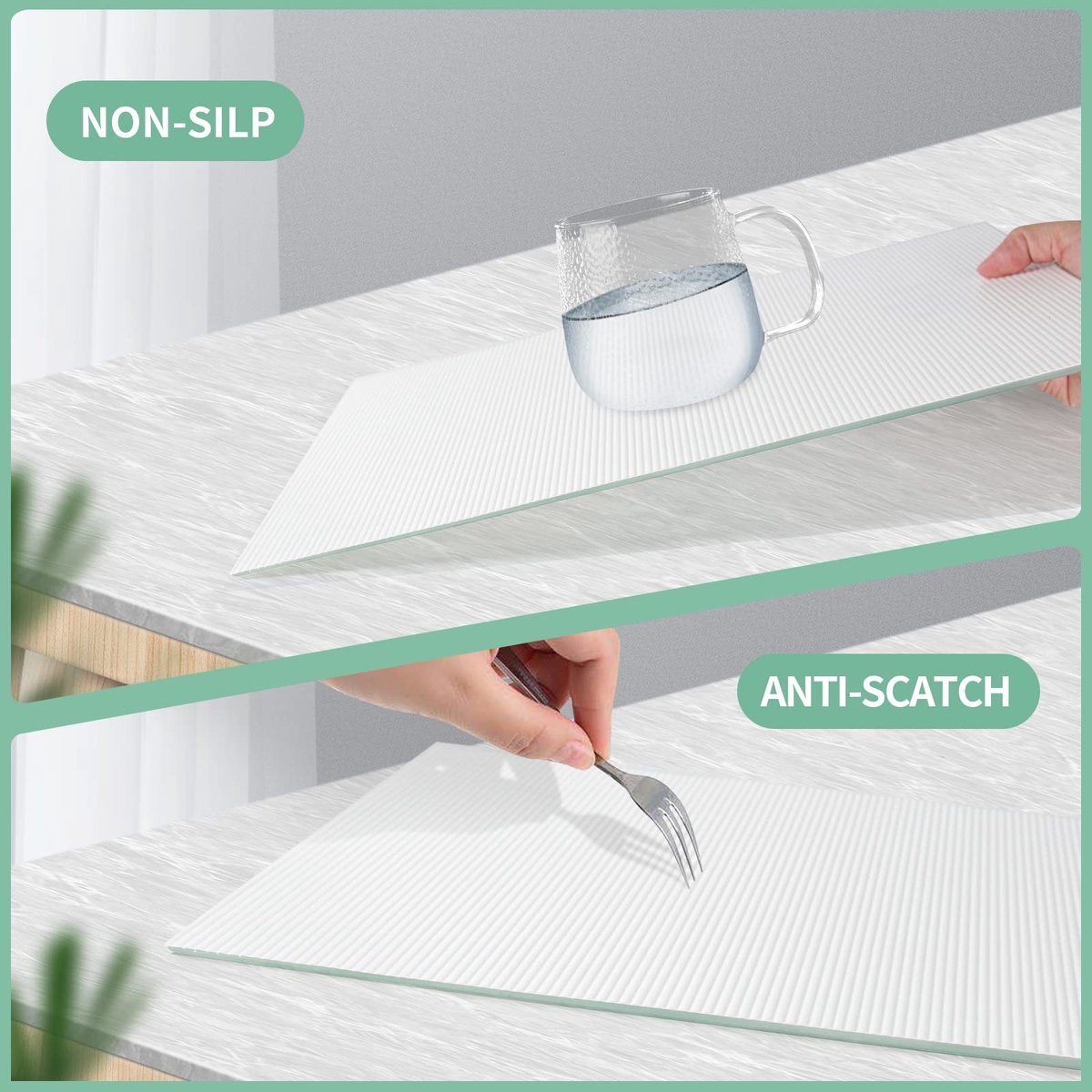 Omgoods - EVA Non-Adhesieve Antislip Mat voor Lades en Planken (Wit/60cm x 600cm)