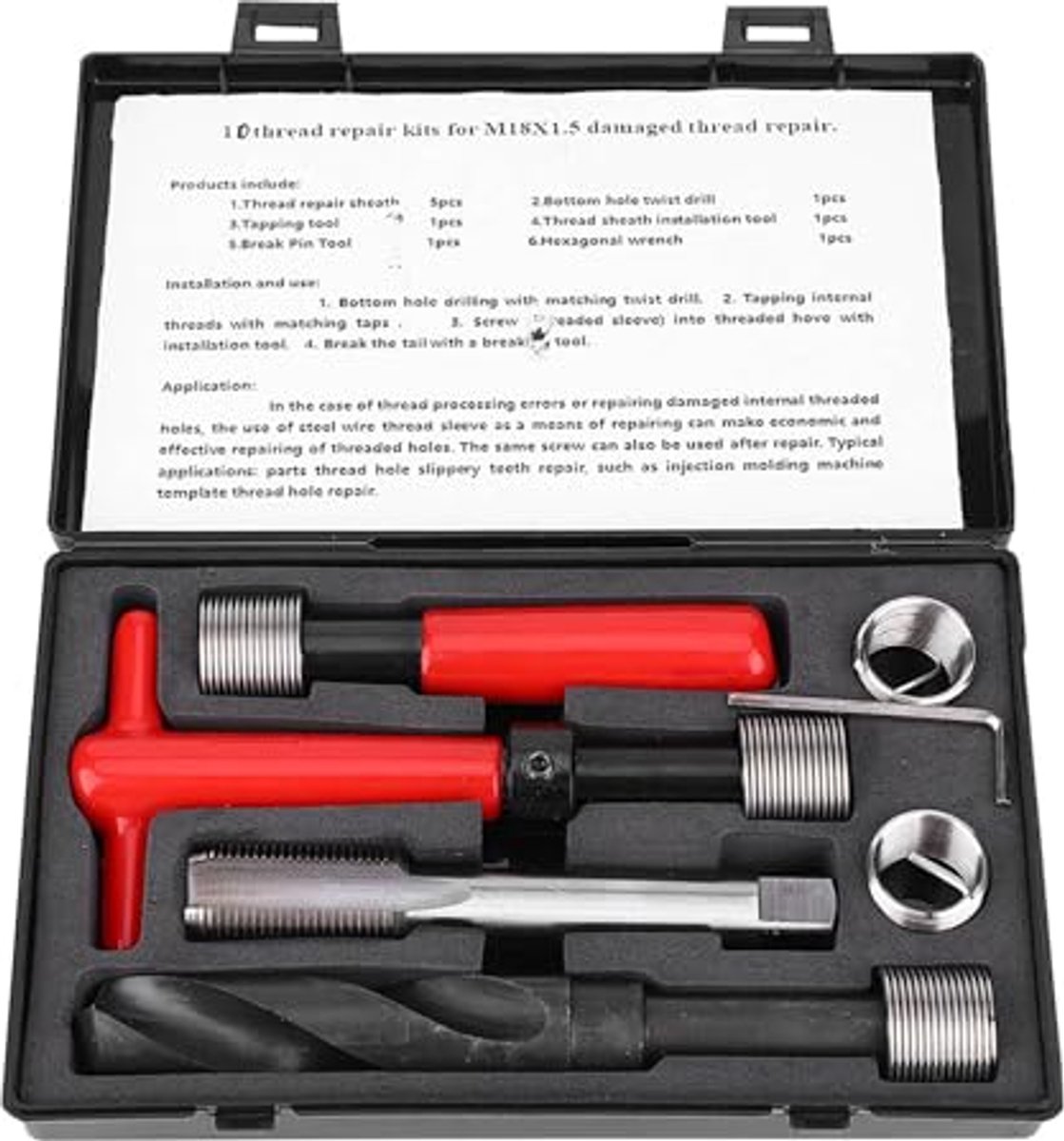 Omgoods - 10 Stuks Draad Reparatie Kit M18x1.5 voor Efficiënte Herstellingen
