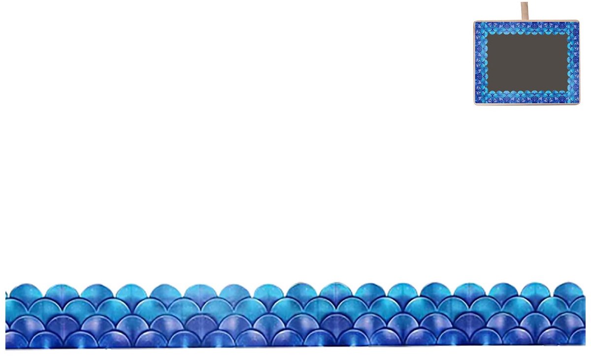 Omgoods - Peel and Stick Wandrand Behang - Blauw 7.5cmx1500cm