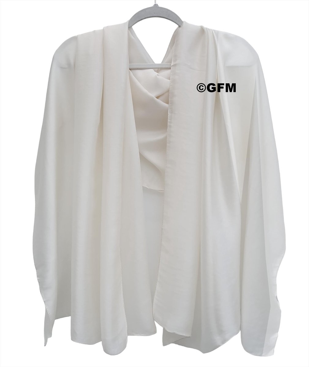 Omgoods - 100% Zijden Sjaal voor Avondkleding en Bruidsmeisjes, Licht Crème