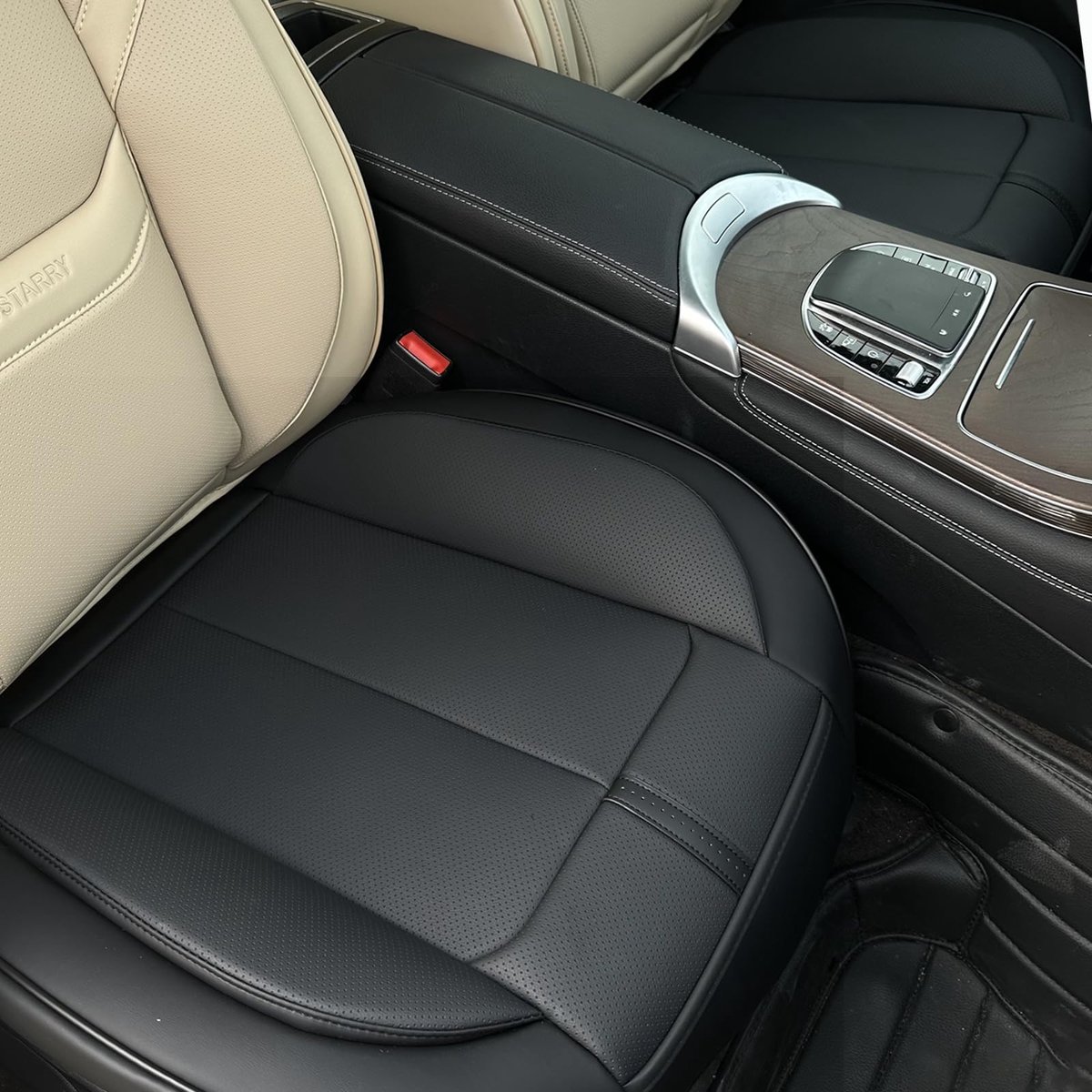 Omgoods- Voorautostoelhoezen Set - Lederen - Antislip - Universele Pasvorm - Volledige Wrap - Opbergfunctie - Autostoelhoezen