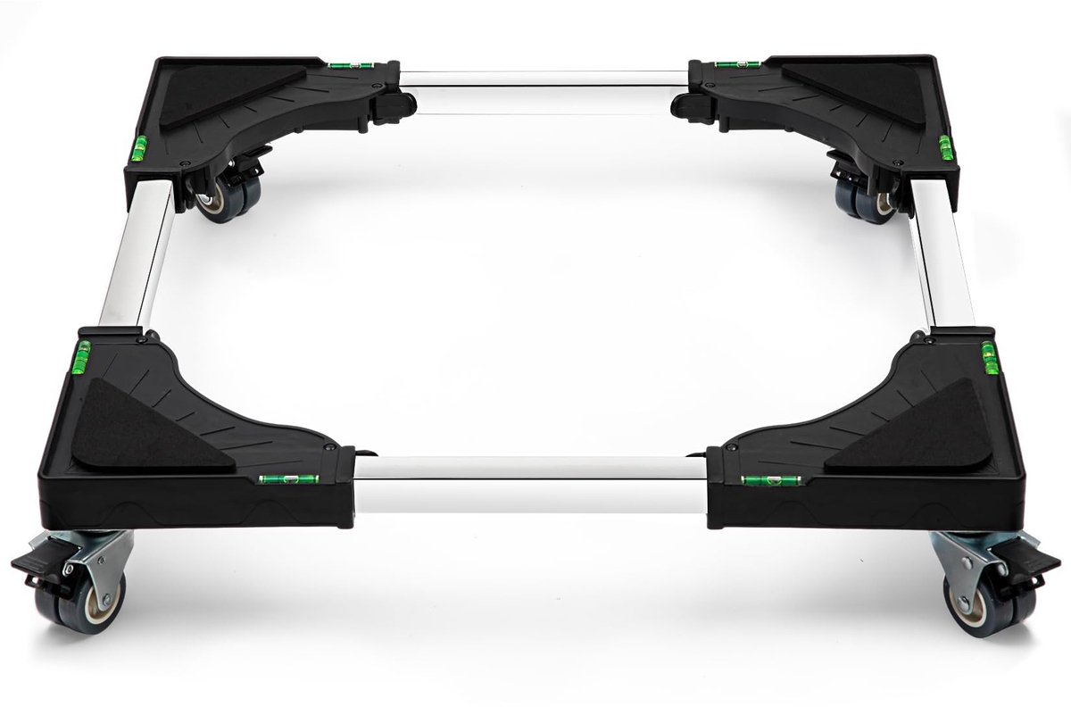 Omgoods - Wasmachine Trolley met 4 Vergrendelbare Wielen en Vibration Protection