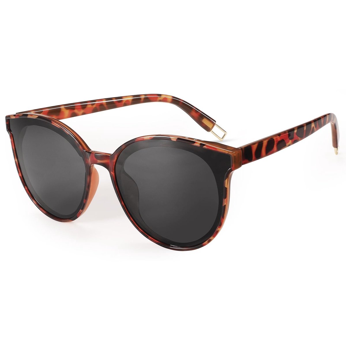 Omgoods - Trendy Polariserende Zonnebril, Cat Eye Stijl, UV-bescherming, Luipaardprint