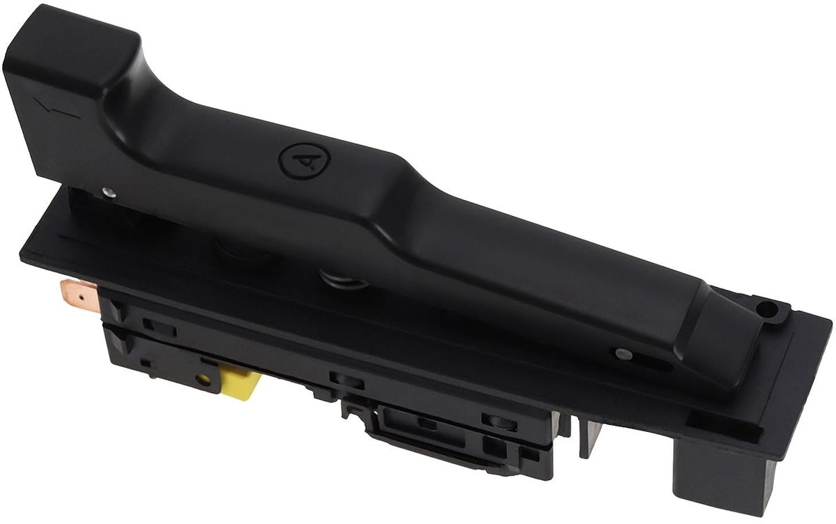 Omgoods - Haakse Slijper Schakelaar - 4-pins Schakelknop - Duurzaam en Stevig - Zwart - Vervangingsschakelaar - 13,2 x 6...