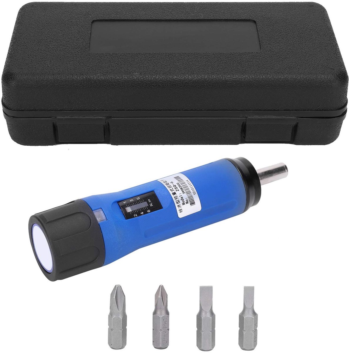 Omgoods- Torque Schroevendraaier 1-6 Nm - Vervangbare Bits - Digitale Nauwkeurigheid 6% - Staal/Nylon - Verbeterde Werk Efficiëntie - Automatische Richtingwisseling - Torque Tool