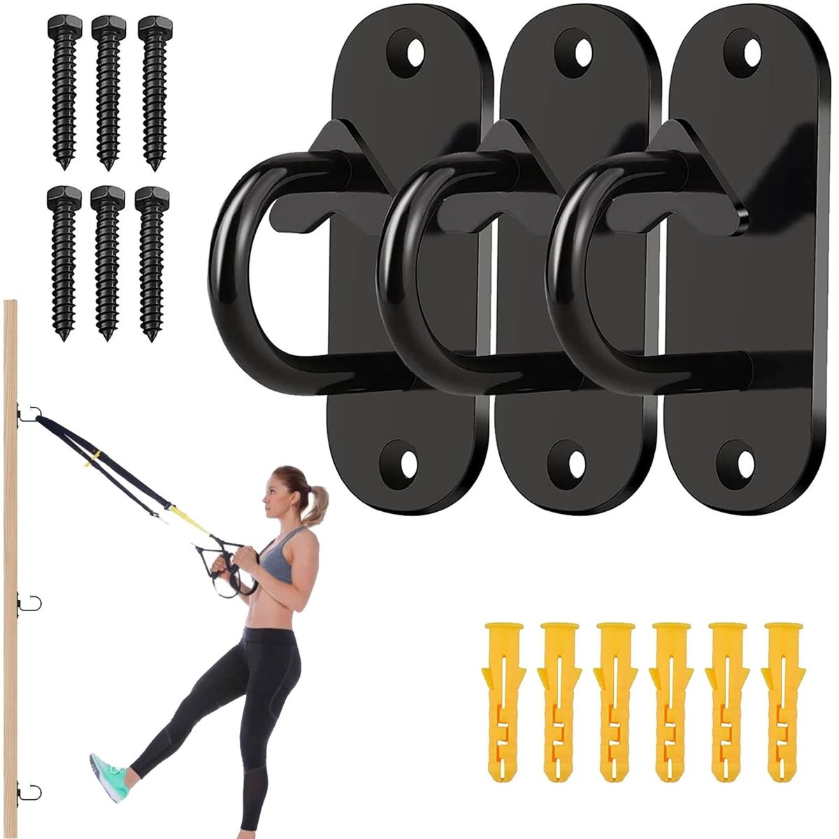 Omgoods - Set van 3 Wandweerstandsbanden voor Krachttraining