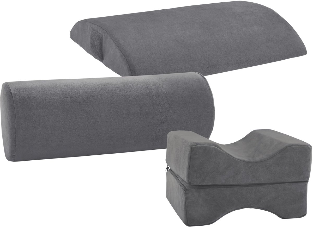 Omgoods - Orthopedisch Ontspanningskussen Set - Knie-, Nek- en Rugkussen - 3 Stuks
