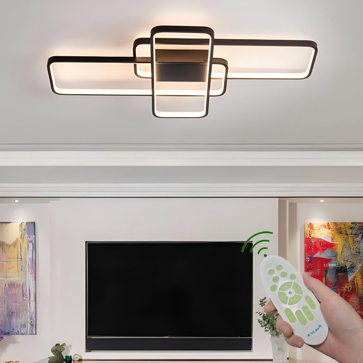 Omgoods - Moderne Dimbare LED Plafondlamp met Afstandsbediening