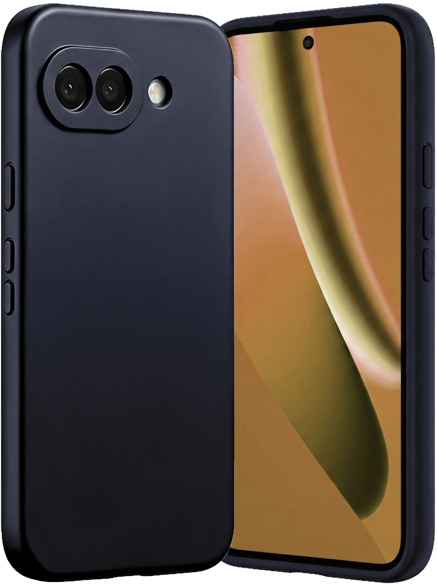 Hoes - Geschikt voor Google Pixel 10a - Sterk & Shockproof - Hoesje Cover - Siliconen Case - Donkerblauw