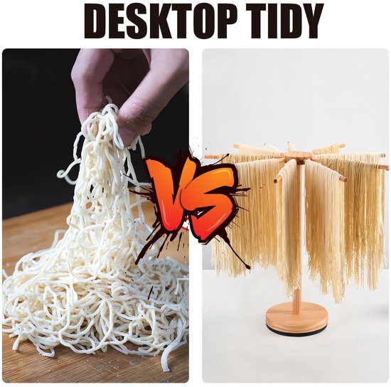 SnelShoppen - Roterende Pastamachine voor het Drogen van Pasta, Inklapbare Pastadroger voor Spaghetti en Fettuccine, Keukenaccessoire voor Thuis en Fe — afbeelding 4