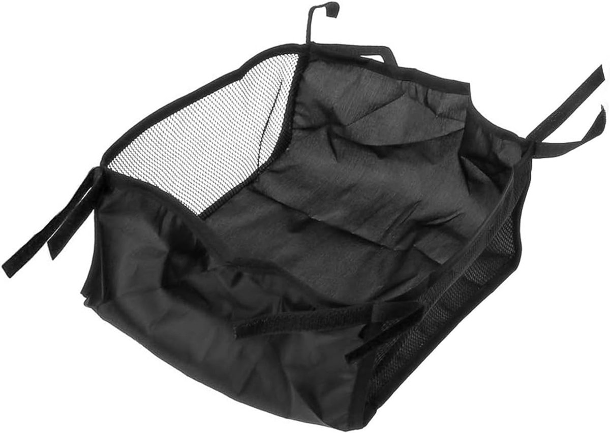 SnelShoppen - Kinderwagen Organizer Tas - Stroller Basket - Duurzame Oxford Materiaal - 30x30x10cm - Zwart - Perfect voor Wandelen en Uitjes met Kinde