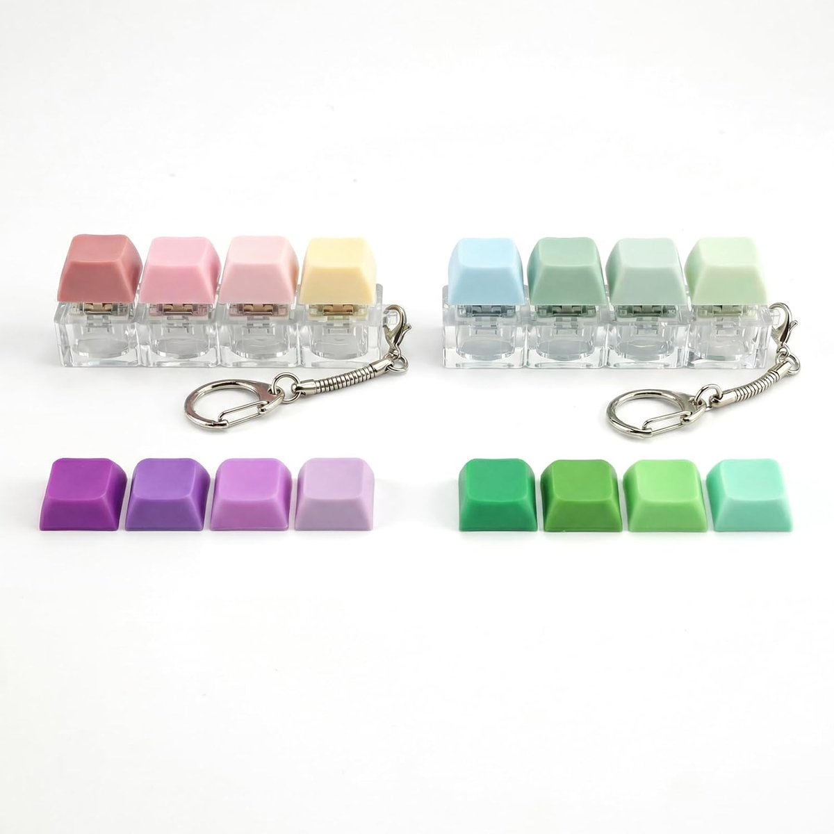 2 Stk Fidget Toys Toetsenbord Fidget Toys Volwassenen Fidget Toetsenbord Sleutelhanger Grappig, Clicks Toetsenbord Clicker, Toetsenbord Speelgoed, Toetsenbord voor Stressverminderi