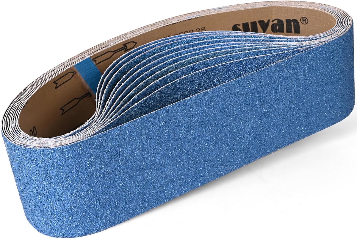 SnelShoppen - Schuurband 100 x 915 mm, 10 Stuks Schuurbanden 100 Grit voor Polijsten van Metaal en Hout - Waterdicht, Hittebestendig en Duurzaam