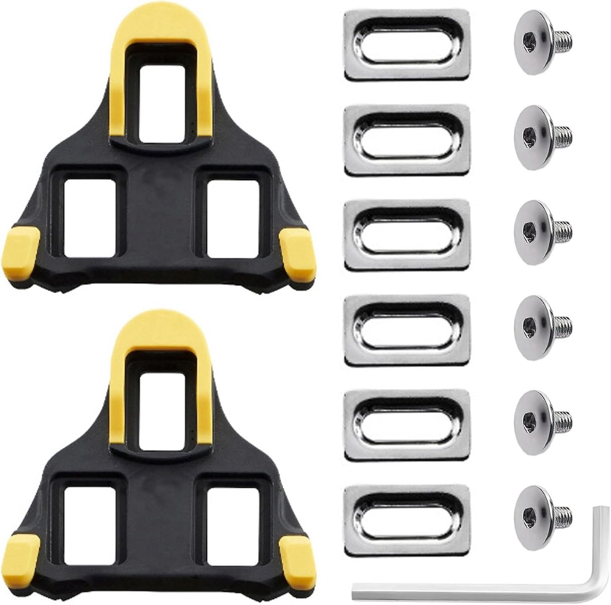 Pack of 15 Splash Studs, Bicycle Studs, 6° Non-Slip Road Bike Studs, Non-Slip Pedals, Cleat Compatible, Cycling Shoes - ShopVlot
