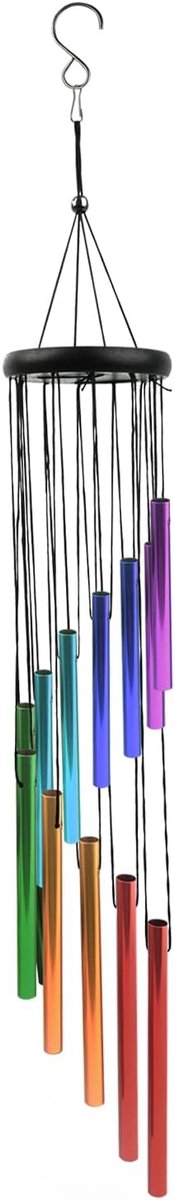 SnelShoppen - Tuin Windgong | Kleurrijke Aluminium Tubes Windgong | Hangende Windgong voor Buiten Tuin Decoratie Patio Raam