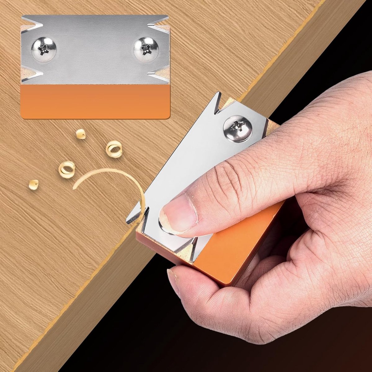 SnelShoppen - Furnier Kantfrees, Draagbare Handmatige Kantlijmfrezer, Houtbewerking Handvlam Sculptuur Trimmer, Eenhandige Vlakfrees voor Hout PVC ABS