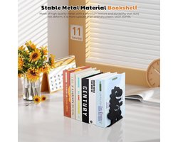 Twee stuks slipvaste steunframes met dinosaurusontwerp, decoratieve boekhouders van metaal, veelzijdig te gebruiken in speelkamer, thuiskantoor en boekenhoek