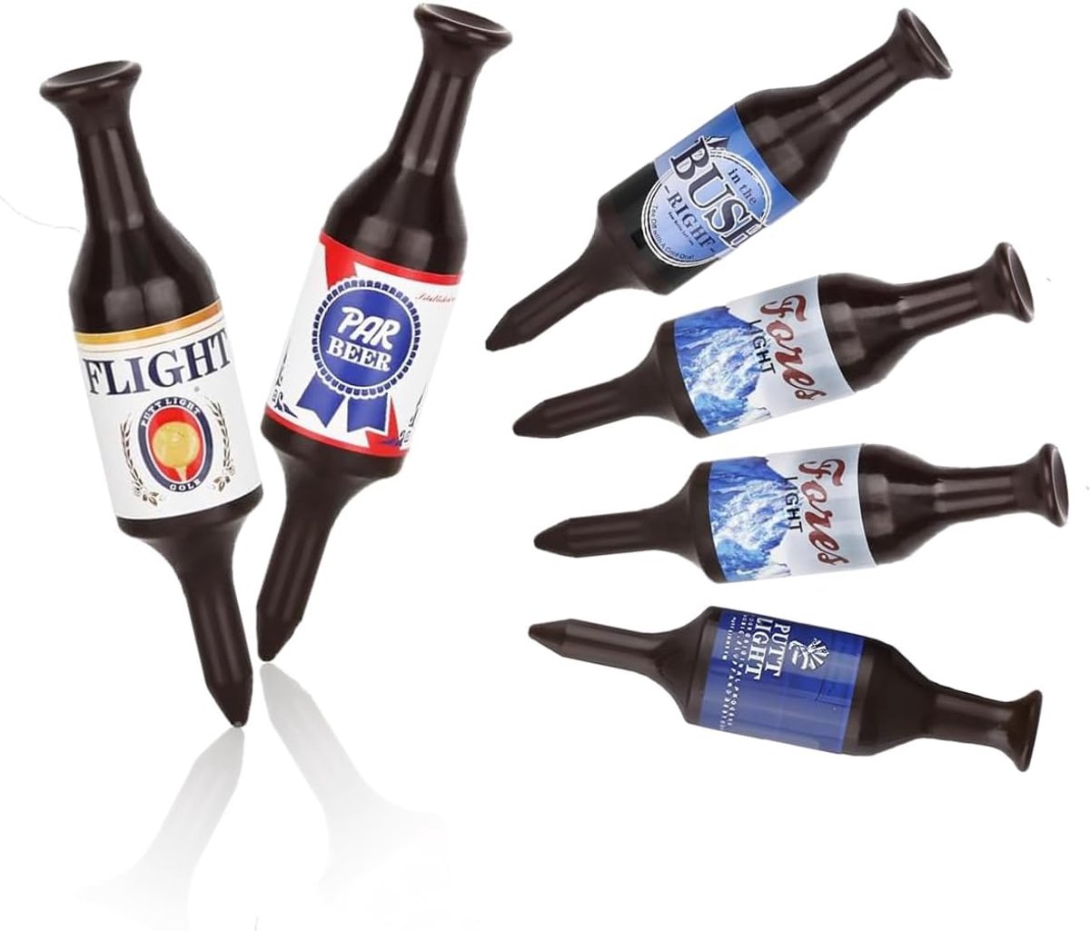 6 Pcs Golf Tees, Golf Tea, Beer Bottles, More Durable, Steady, Less Friction, Training, Golf Tea, Gifts for Golf - ShopVlot