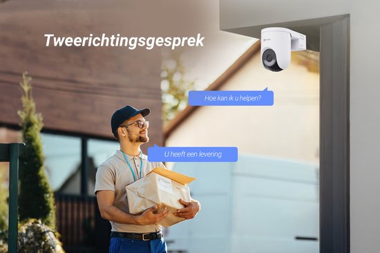 EZVIZ HB8 Lite 4K Kit - Solar Beveiligingscamera Buiten - PTZ camera- 360° Zicht, Slimme Detectie & Tweewegspraak - Eenvoudig Installeren -Compatibel met Amazon Alexa en Google Assistant- AI-tracking - Geen maandkosten van EZVIZ — afbeelding 2