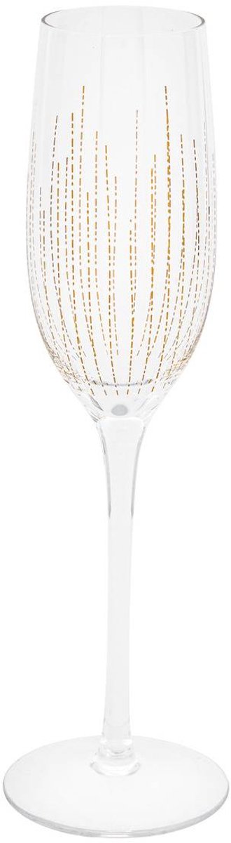 Lot de 4 flûtes à champagne Lunis 21cl doré