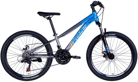 Mercury - Kinderfiets - 24 inch - 21 versnellingen - Schijfremmen - 130-160 cm - Blauw/Grijs - Jongen van Mercury — afbeelding 2